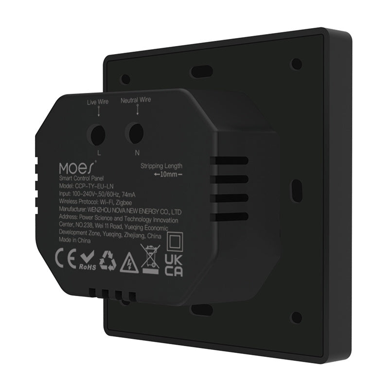 MOES CCP-TY-LN Wi-Fi/ZigBee Control Panel with 4" LCD Display