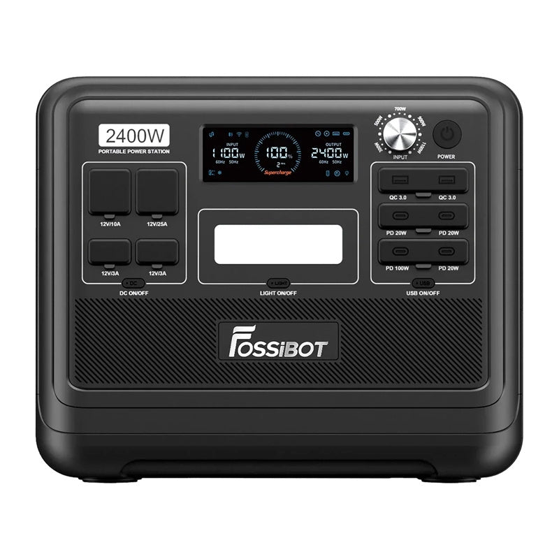 FOSSIBOT F2400 2400W uzlādes stacija (melna)