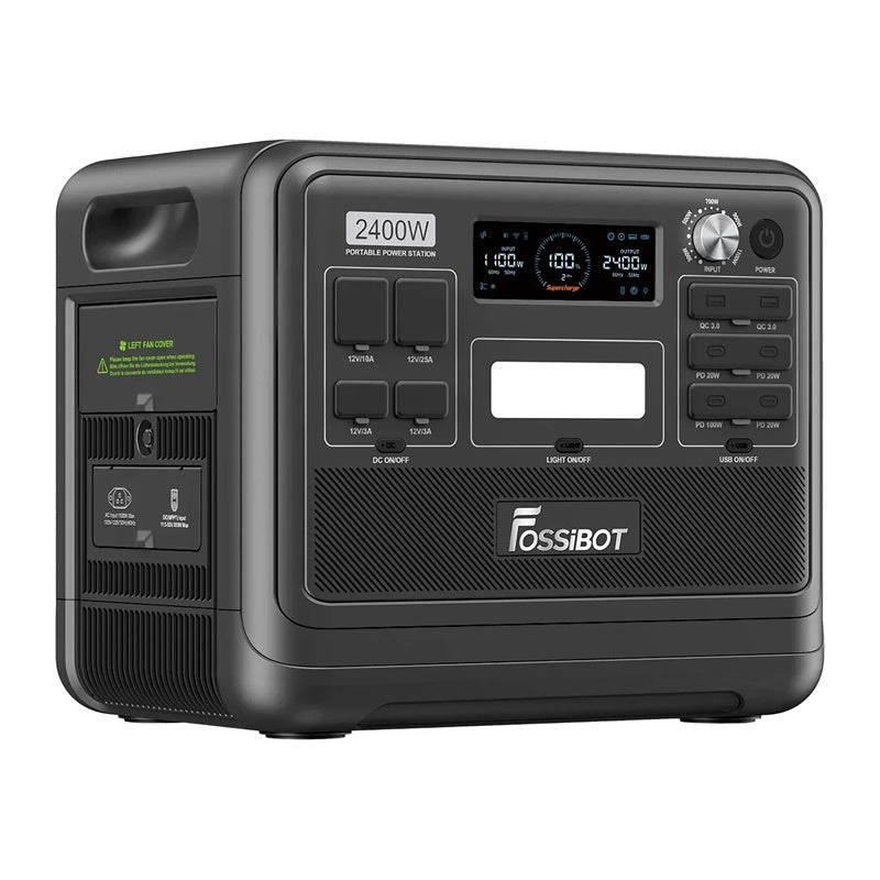 FOSSIBOT F2400 2400W uzlādes stacija (melna)