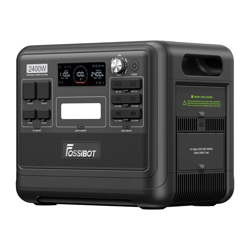 FOSSIBOT F2400 2400W uzlādes stacija (melna)