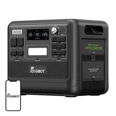 FOSSIBOT F2400 2400W uzlādes stacija (melna)