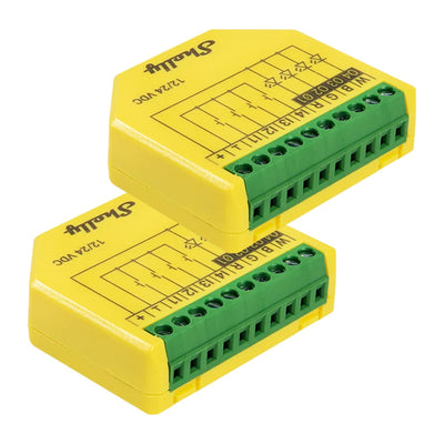 SHELLY Plus RGBW PM Wi-Fi/Bluetooth LED lentu kontrolieris (2 gab. iepakojums)