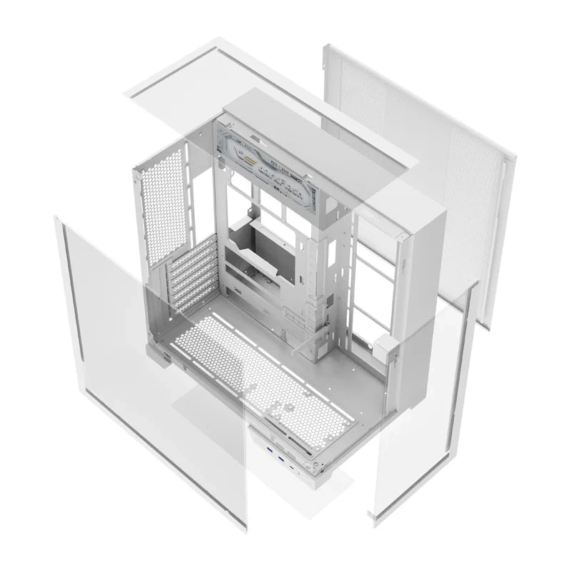 Computer case DarkFlash TH285 PLUS + 8 fans (white)