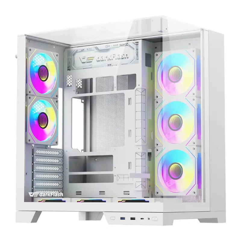 Computer case DarkFlash TH285 PLUS + 8 fans (white)