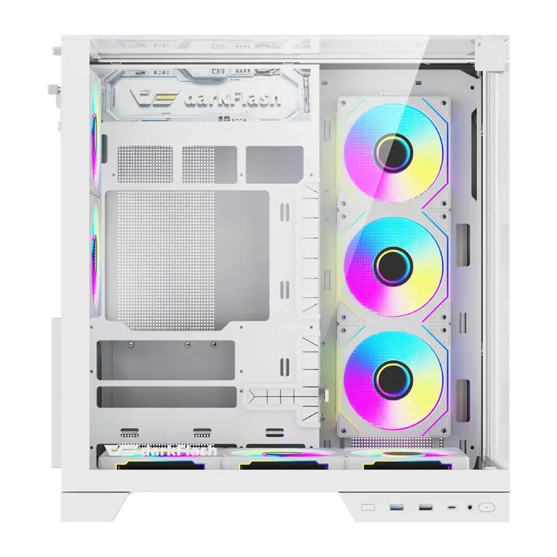 Computer case DarkFlash TH285 PLUS + 8 fans (white)