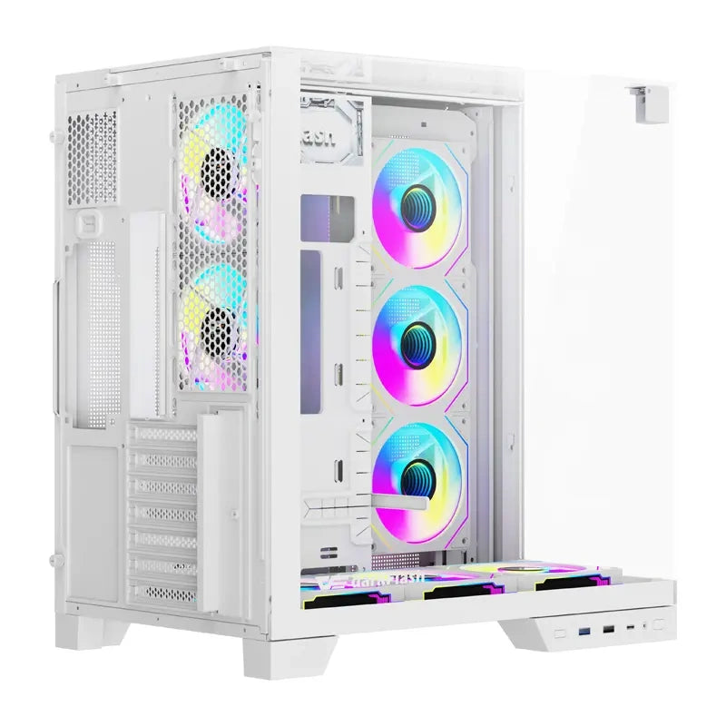 Computer case DarkFlash TH285 PLUS + 8 fans (white)
