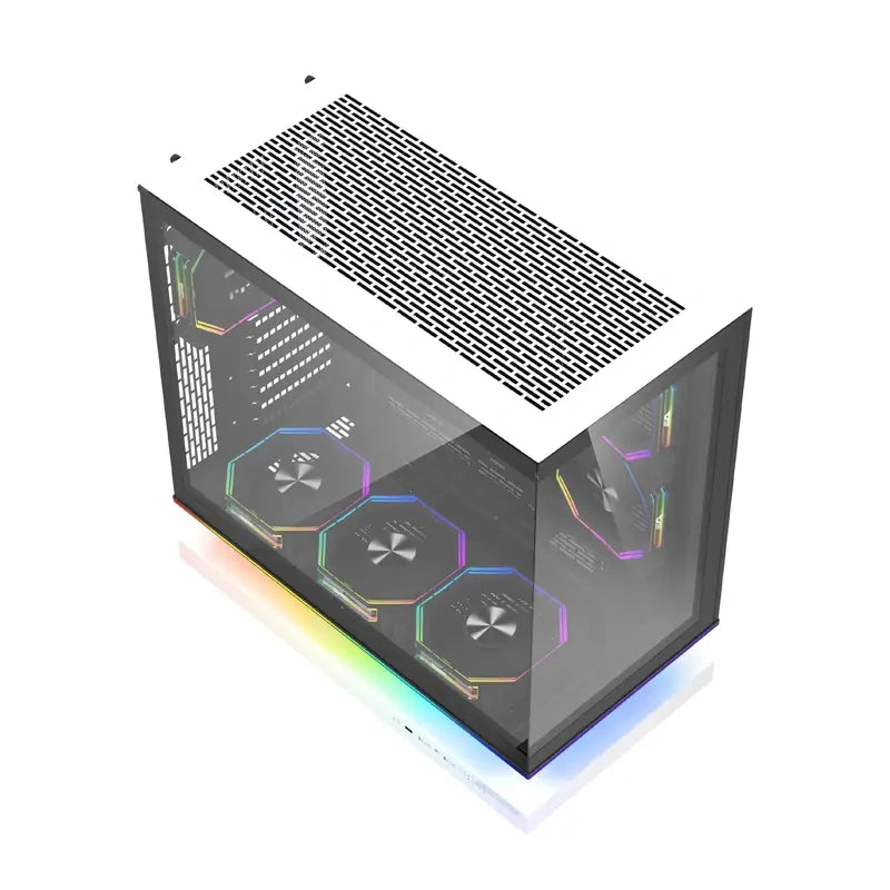 DarkFlash F1 ATX  Computer Case + 6 Fans (White)