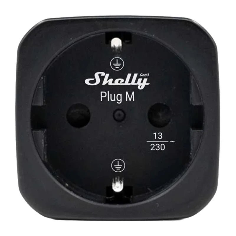 Shelly Plug M Gen3 Smart Outlet (Black)