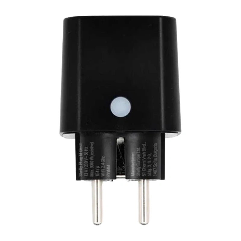 Shelly Plug M Gen3 Smart Outlet (Black)