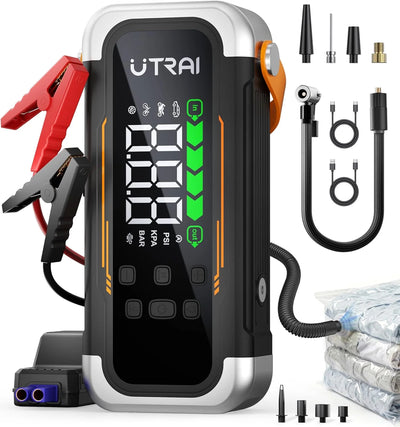 UTRAI 5-in-1 6000A Auto Starteris ar Kompresoru un Power Bank funkciju
