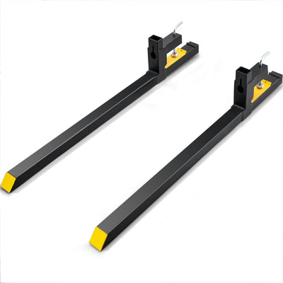 VEVOR Clamp on Pallet Forks, 907.2 kg Capacity Pallet Forks, 152.4 cm Tractor Bucket Forks, Heavy Duty Front Loader Attachment for Loader Bucket, Tractor, Skid Steer, Tractor Forks for Agriculture and Farm