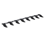 VEVOR Bucket Tooth Bar, 66'', Heavy Duty Tractor Bucket 8 Teeth Bar for Loader Tractor Skidsteer, 4560 lbs Load-Bearing Capacity Bolt On Design, for Efficient Soil Excavation and Bucket Protection