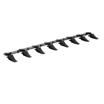 VEVOR Bucket Tooth Bar, 66'', Heavy Duty Tractor Bucket 8 Teeth Bar for Loader Tractor Skidsteer, 4560 lbs Load-Bearing Capacity Bolt On Design, for Efficient Soil Excavation and Bucket Protection