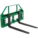 VEVOR Skid Steer Pallet Forks, 1814 kg Rated Load Capacity, Pallet Fork Frame Attachment with 915 mm Pallet Forks Forklift Blades, 50.8 mm Hitch Receiver & Spear Sleeves, Fit for JD Tractors