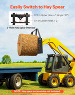 VEVOR Skid Steer Pallet Forks, 1814 kg Rated Capacity, Pallet Fork Frame Attachment with 1065 mm Pallet Forks Forklift Blades, 50.8 mm Hitch Receiver & Spear Sleeves, Fit for Skid Steers, Tractors