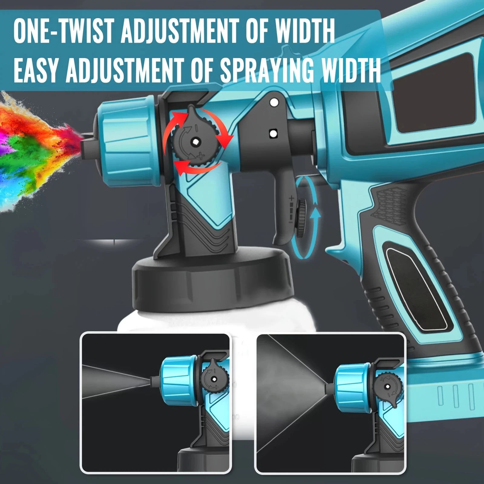 1000ML Cordless Electric Spray Gun Portable Household Paint Sprayer Auto Furniture Steel Coating Airbrush For Makita 18V Battery