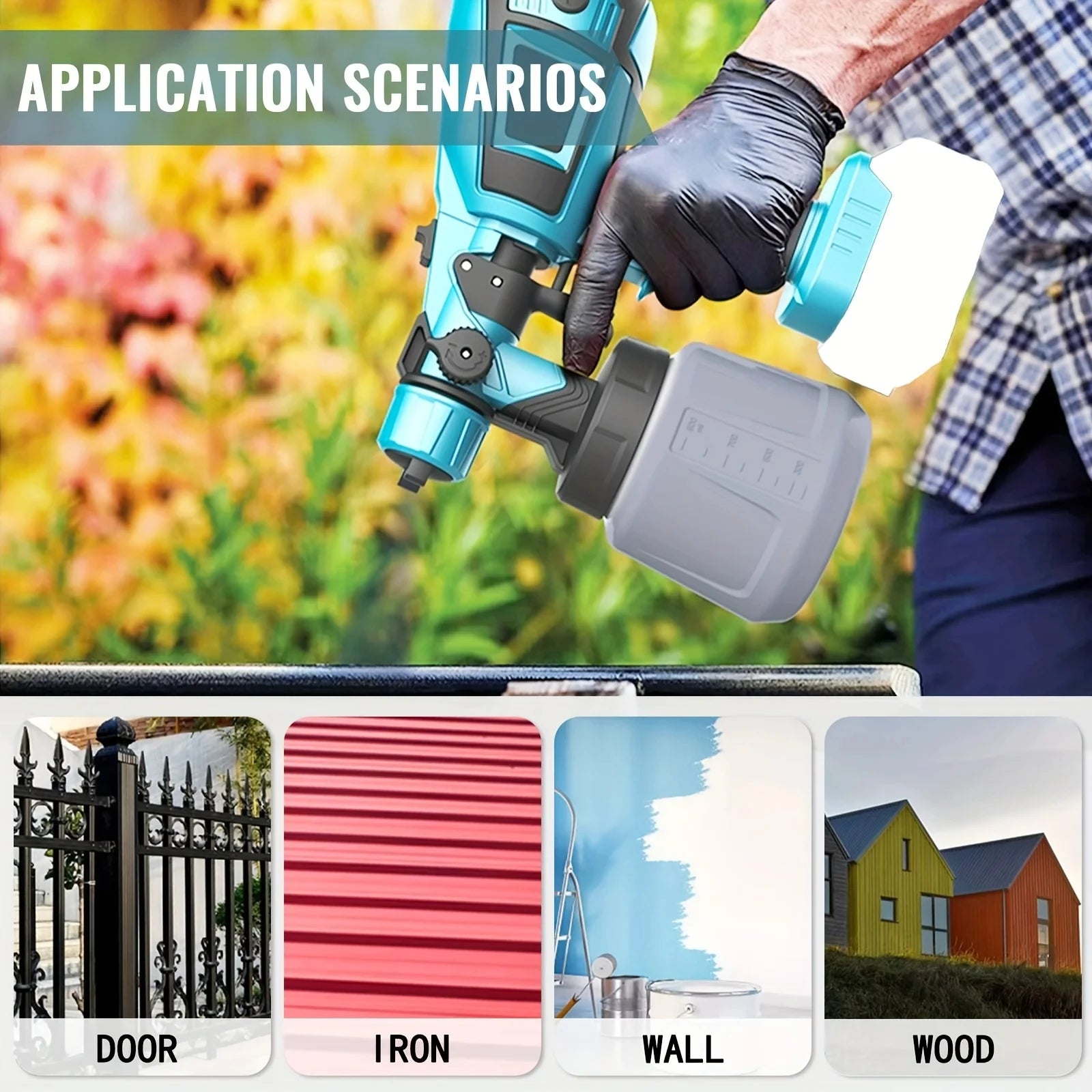 1000ML Cordless Electric Spray Gun Portable Household Paint Sprayer Auto Furniture Steel Coating Airbrush For Makita 18V Battery