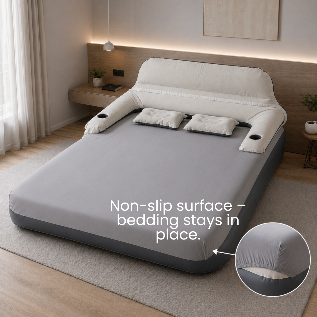 Queen Size Inflatable Air Mattress with Headboard – 250kg Load, SKU: 532