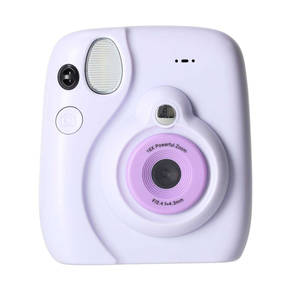 Digitālais instant fotoaparāts 16x 128GB kasetnes marķieri purpursarkans