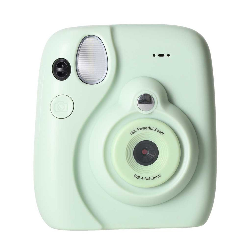 Digitālais instant fotoaparāts 16x 128GB kasetnes marķieri zaļš