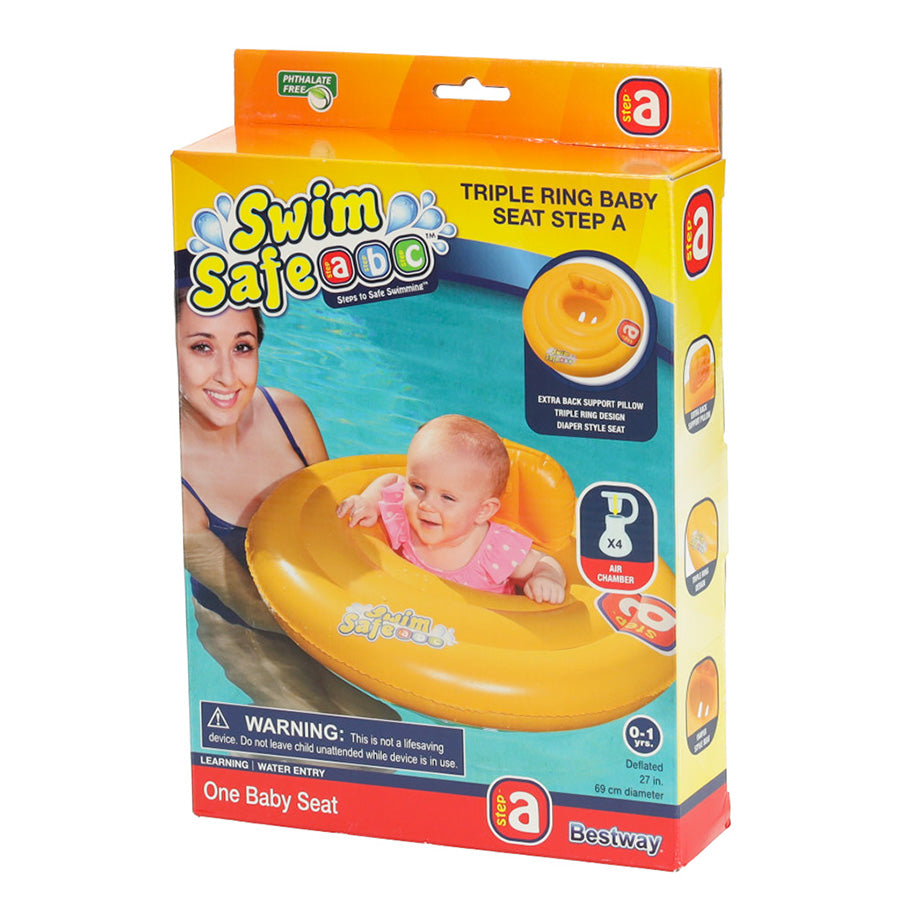 BESTWAY 32096 Piepūšamais riteņu sēdeklis oranžā krāsā
