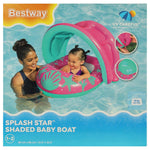 BESTWAY 34091 Piepūšamais pontons ar baldahīnu rozā krāsā