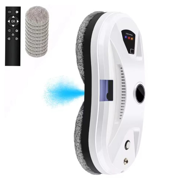 Logu tīrīšanas roboti + ūdens izsmidzināšana