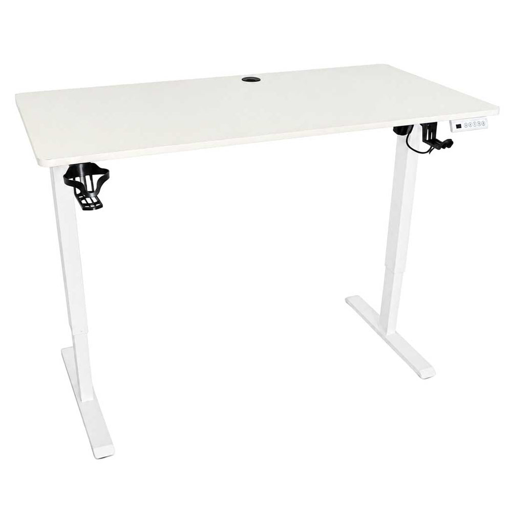 Elektriski regulējams rakstāmgalds ar atmiņas funkciju un vadības paneli, 120x60 cm, balts