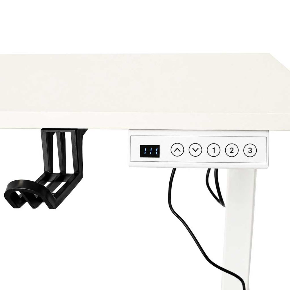 Elektriski regulējams rakstāmgalds ar atmiņas funkciju un vadības paneli, 120x60 cm, balts