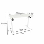 Elektriski regulējams rakstāmgalds ar atmiņas funkciju un vadības paneli, 120x60 cm, balts