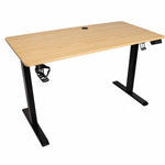 Elektriski regulējams rakstāmgalds ar atmiņas funkciju un vadības paneli, 120x60 cm, koka
