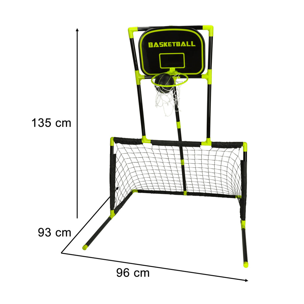 6in1 sporta komplekts vārtu grozs hokeja bumba disks