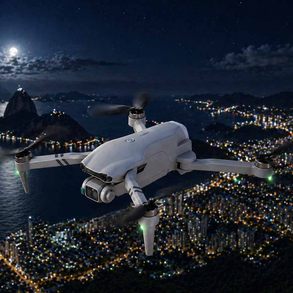RC dronis 4DRC F10 ar FPV kameru, Wi-Fi un LED, 3,7 V