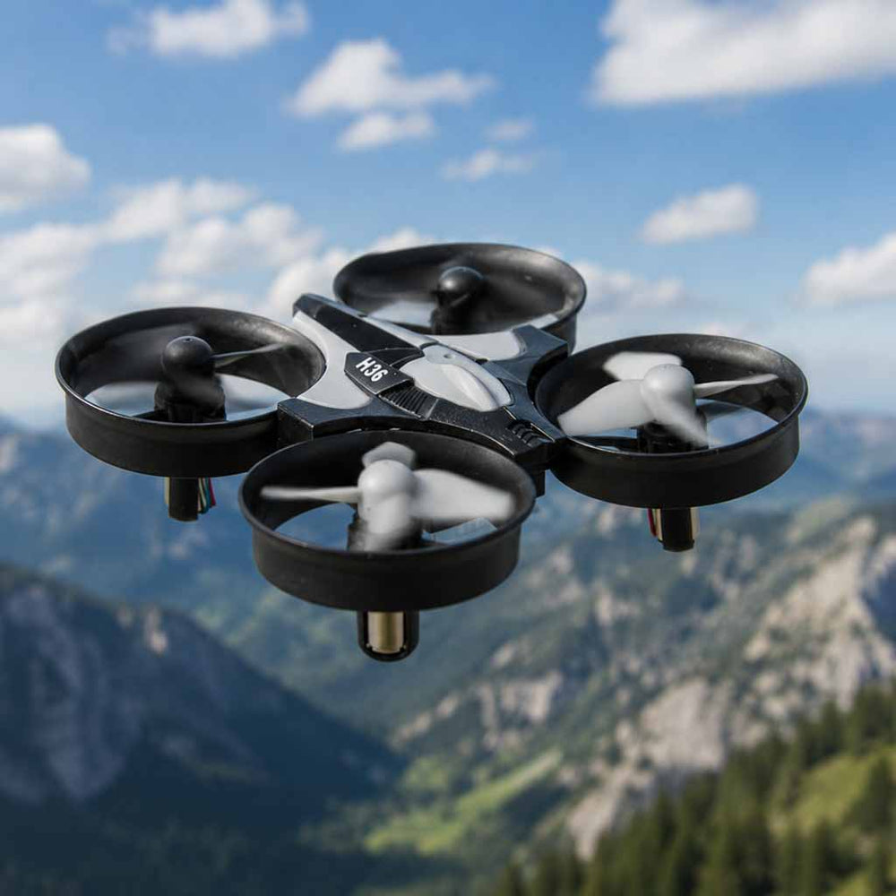 JJRC H36 mini 2.4GHz 4CH 6 asu RC drons melns