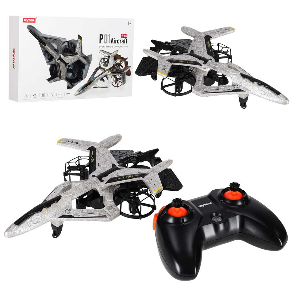 RC dronis Syma P01 ar LED apgaismojumu, 2,4 GHz, 360° akrobātiskie manevri, automātiska pacelšanās, lidojuma stabilizācija
