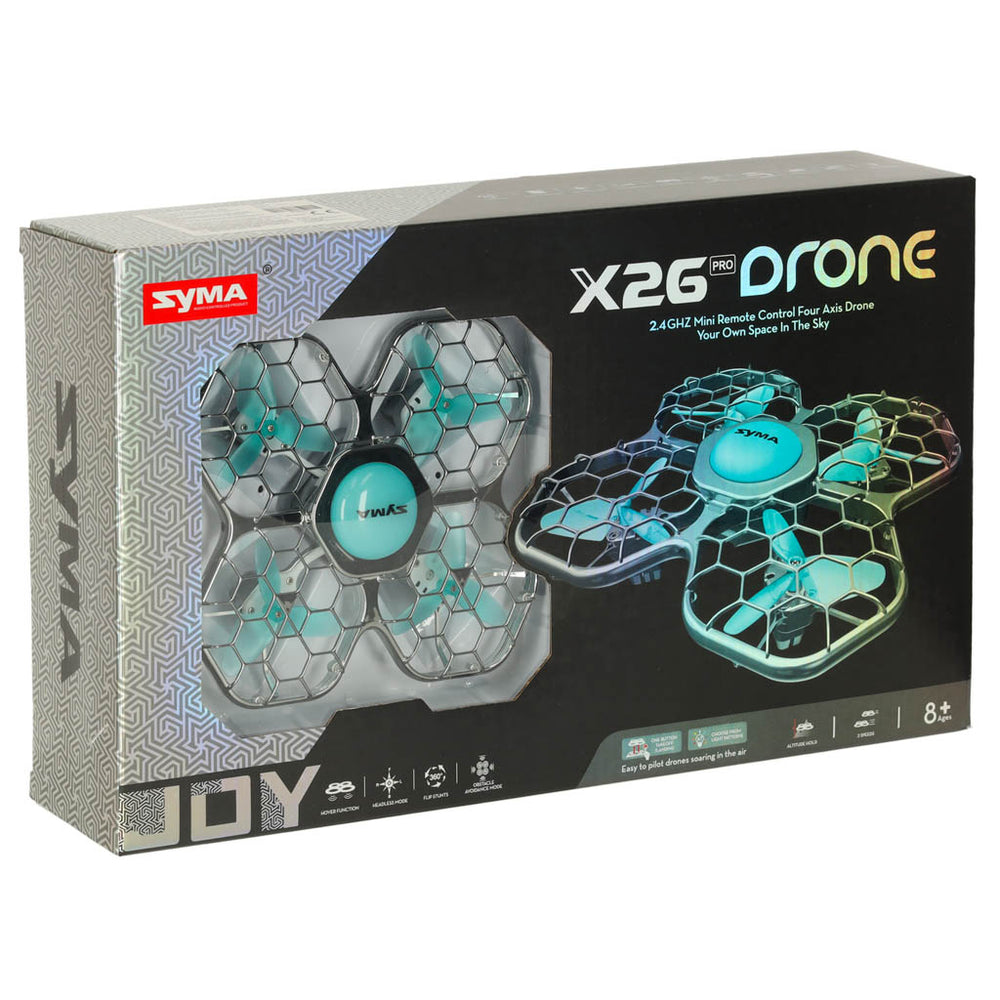 Syma X26PRO 2.4GHz Wi-Fi RC drons melns