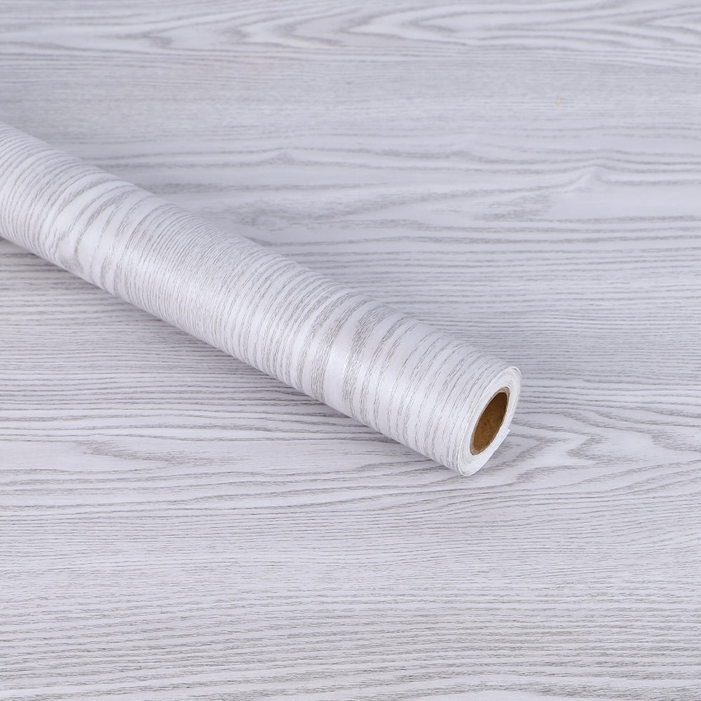 Pašlīmējošas folijas ruļļu sienu pārklājums ozols sudrabaini pelēks 1,22x50m