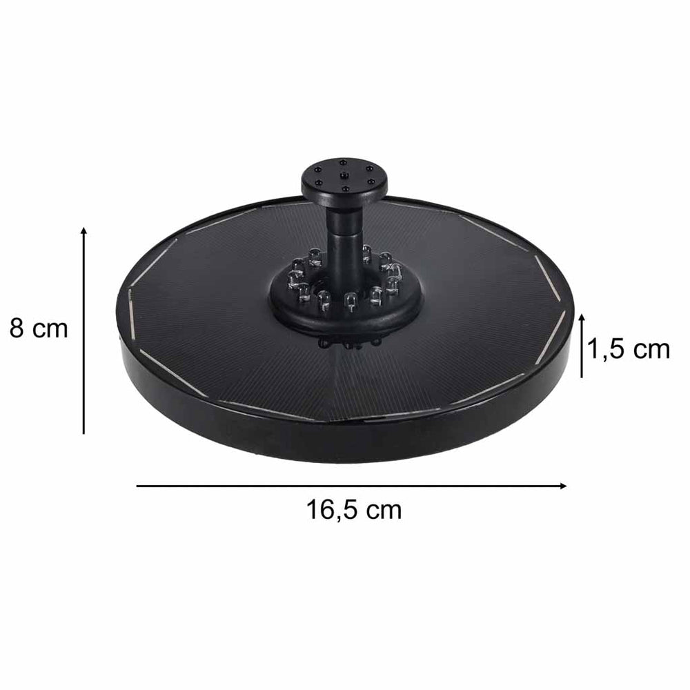 LUARO saules dīķa strūklaka dārza peldošais sūknis LED RGB 16cm