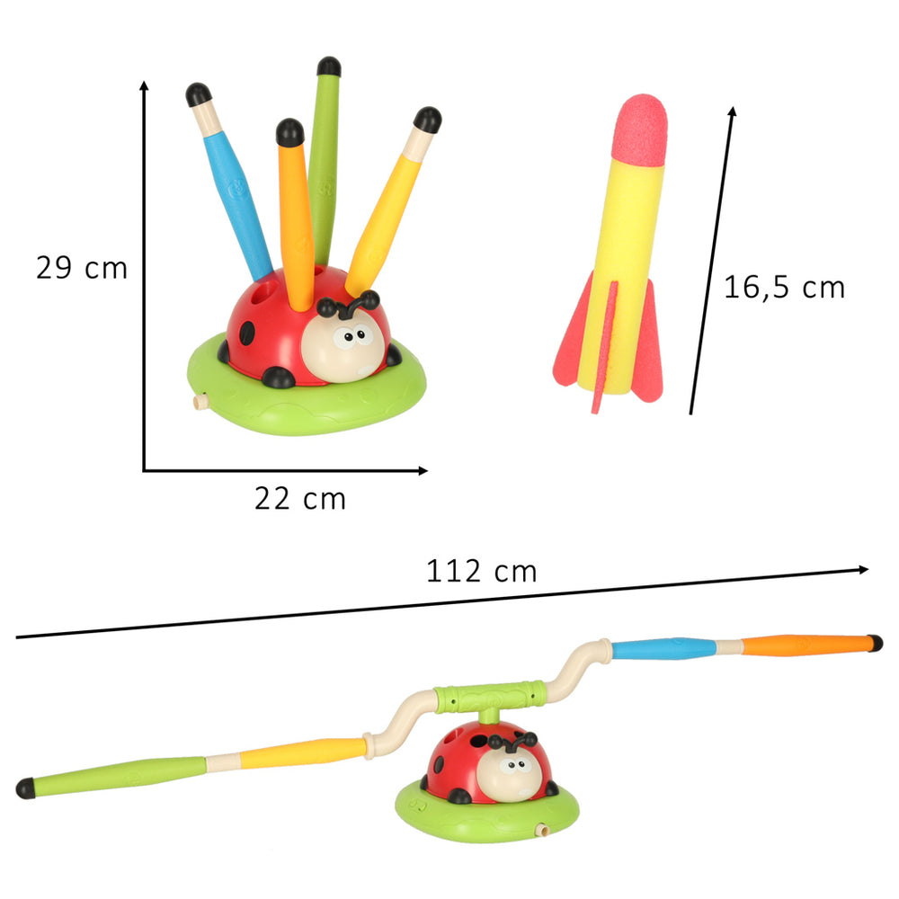 Sporta veiklības spēle bērniem lēkšana pa virvi mērķa metiens ladybird launcher 3in1