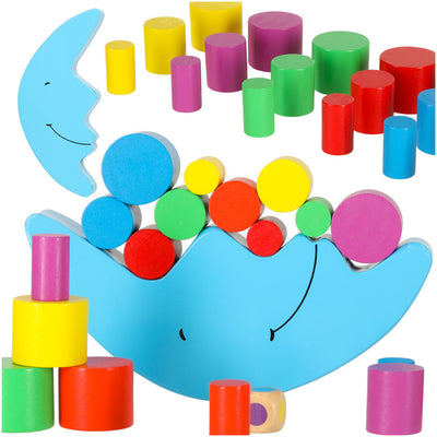 Montessori koka mēness balansēšanas arkādes spēle