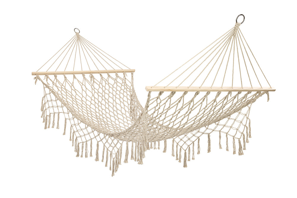 Dārza šūpuļtīkls boho tīkliņš 200cm ecru krāsā