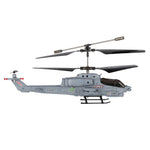 RC helikopters Syma S108H 2,4 GHz ar LED apgaismojumu, automātisko palaišanu, lidojuma stabilizāciju un USB savienojumu