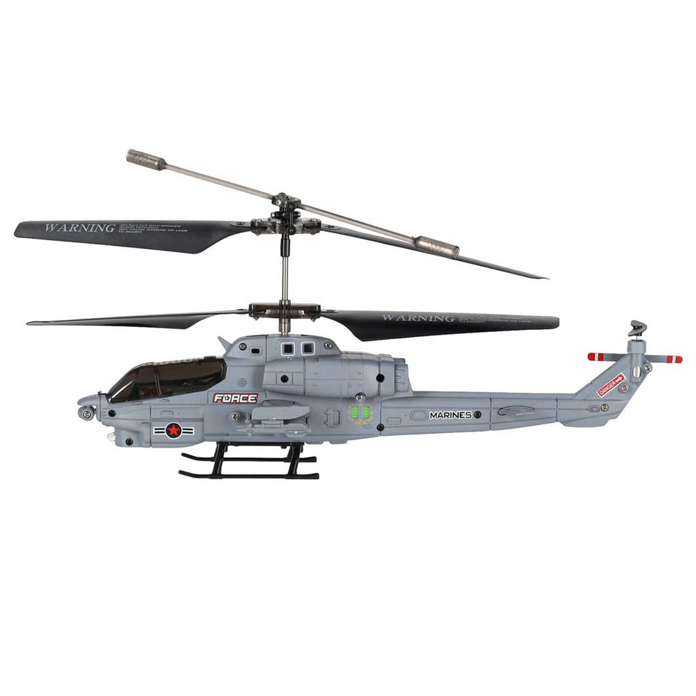 RC helikopters Syma S108H 2,4 GHz ar LED apgaismojumu, automātisko palaišanu, lidojuma stabilizāciju un USB savienojumu