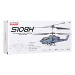 RC helikopters Syma S108H 2,4 GHz ar LED apgaismojumu, automātisko palaišanu, lidojuma stabilizāciju un USB savienojumu