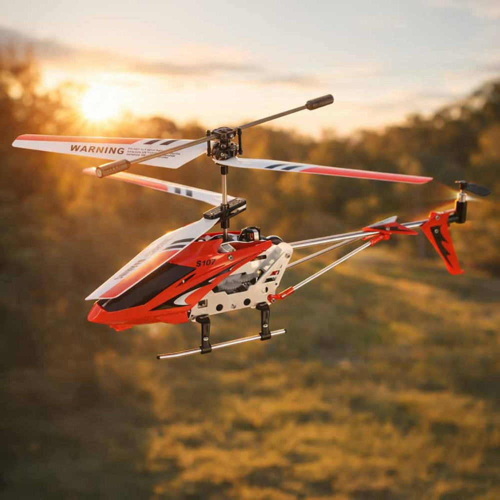 SYMA S107G RC helikopters sarkans