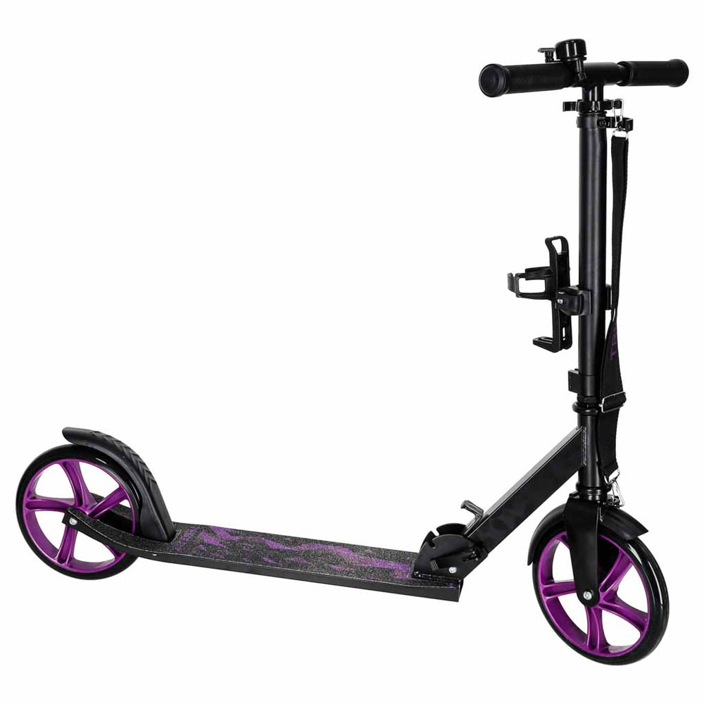 Trike Fix saliekamais pilsētas skrejriteņš ar 200 mm riteņiem, melnā un violētā krāsā