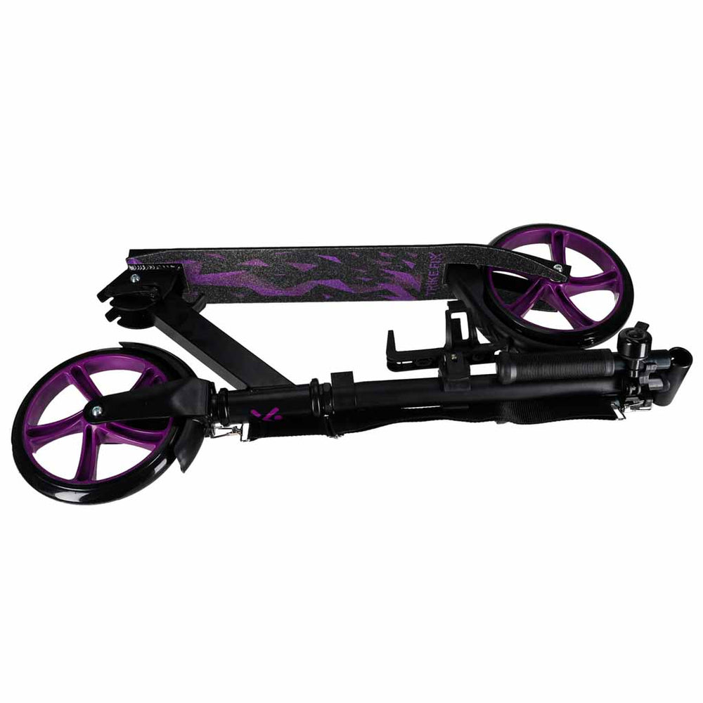 Trike Fix saliekamais pilsētas skrejriteņš ar 200 mm riteņiem, melnā un violētā krāsā