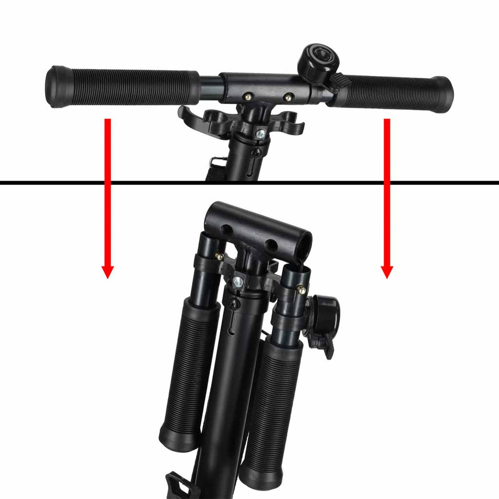 Trike Fix saliekamais pilsētas skrejriteņš ar 200 mm riteņiem, melnā un violētā krāsā