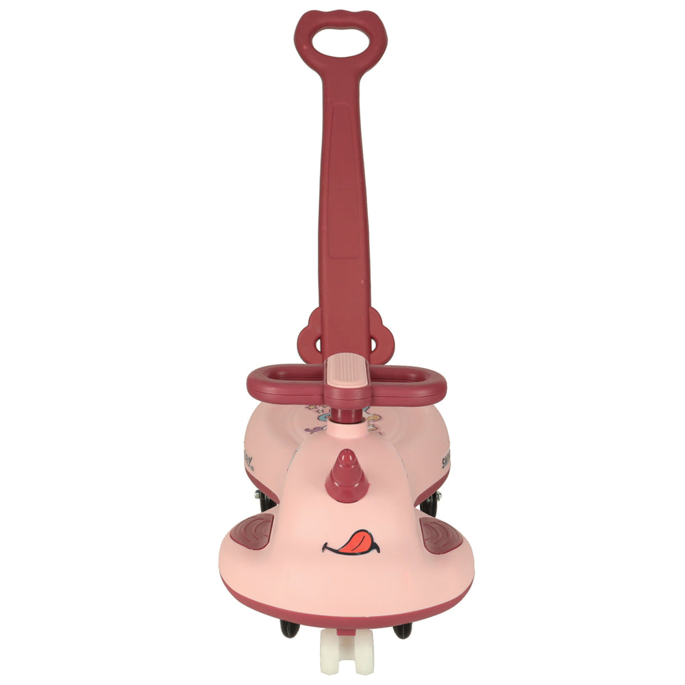 LED Swing FIX S1 gravitācijas skrejritenis ar rokturi rozā krāsā līdz 65 kg