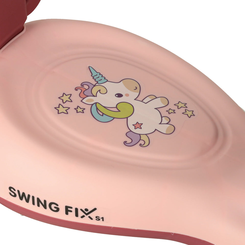 LED Swing FIX S1 gravitācijas skrejritenis ar rokturi rozā krāsā līdz 65 kg
